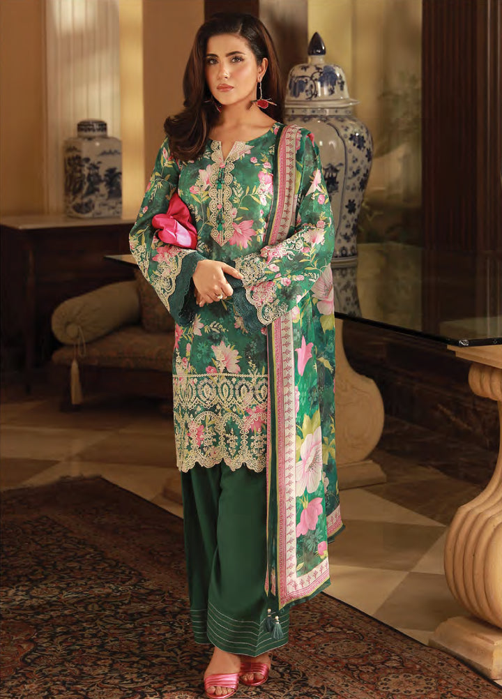 Komal Lawn by Lakhany Unstitched Embroidered Lawn 3 Piece Suit LSM26UK LG-SG-0050 - Summer Collection