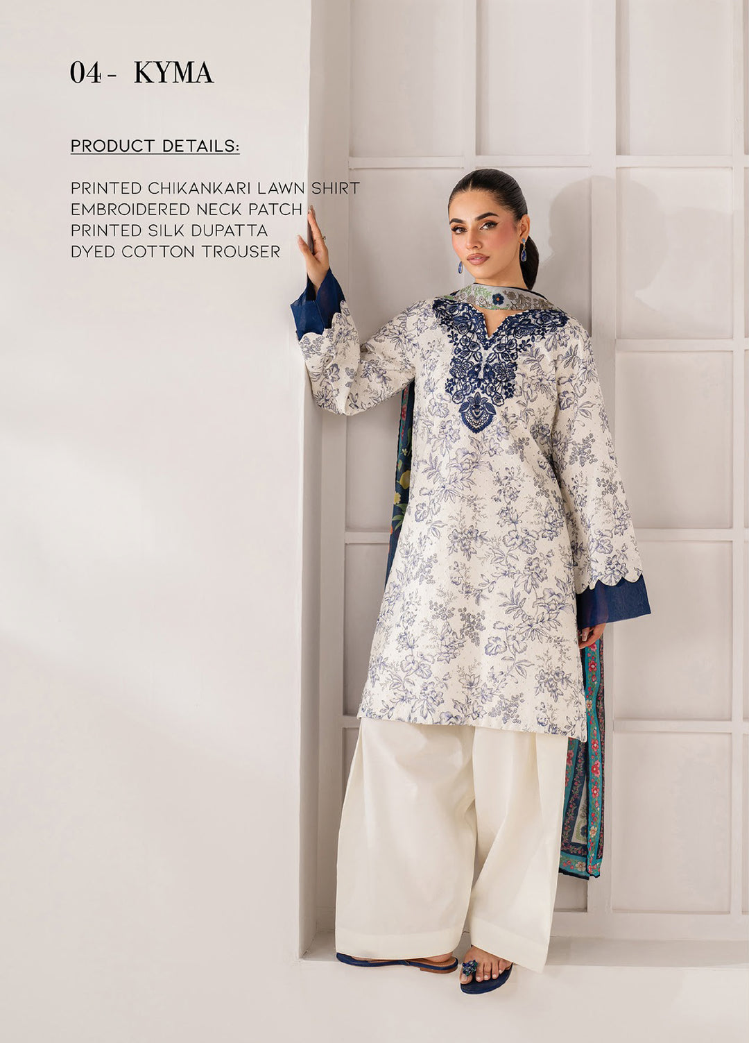 Namah by Xenia Formals Unstitched Embroidered Lawn 3 Piece Suit XF26ULN Kyma 04 - Festive Collection