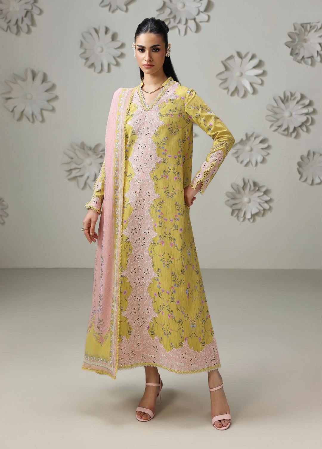 Q Prints by Qalamkar Unstitched Printed Lawn 3 Piece Suit QLK26UQL AREEJ QQP-03 (B) - Summer Collection