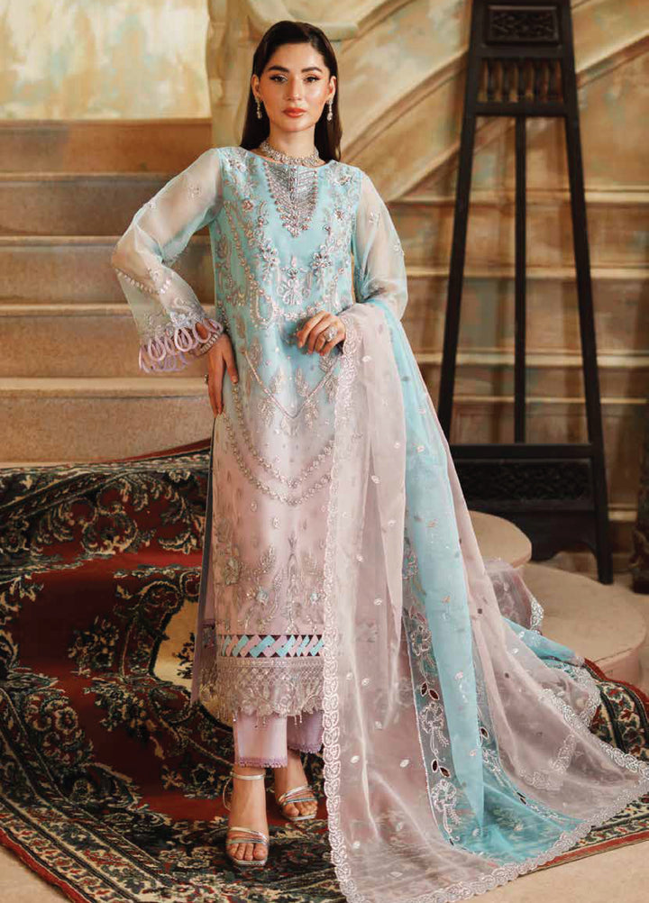 Zurgul by Zebtan Embroidered Organza Suits Unstitched 3 Piece ZB25ZF ZG-01 - Formals Collection