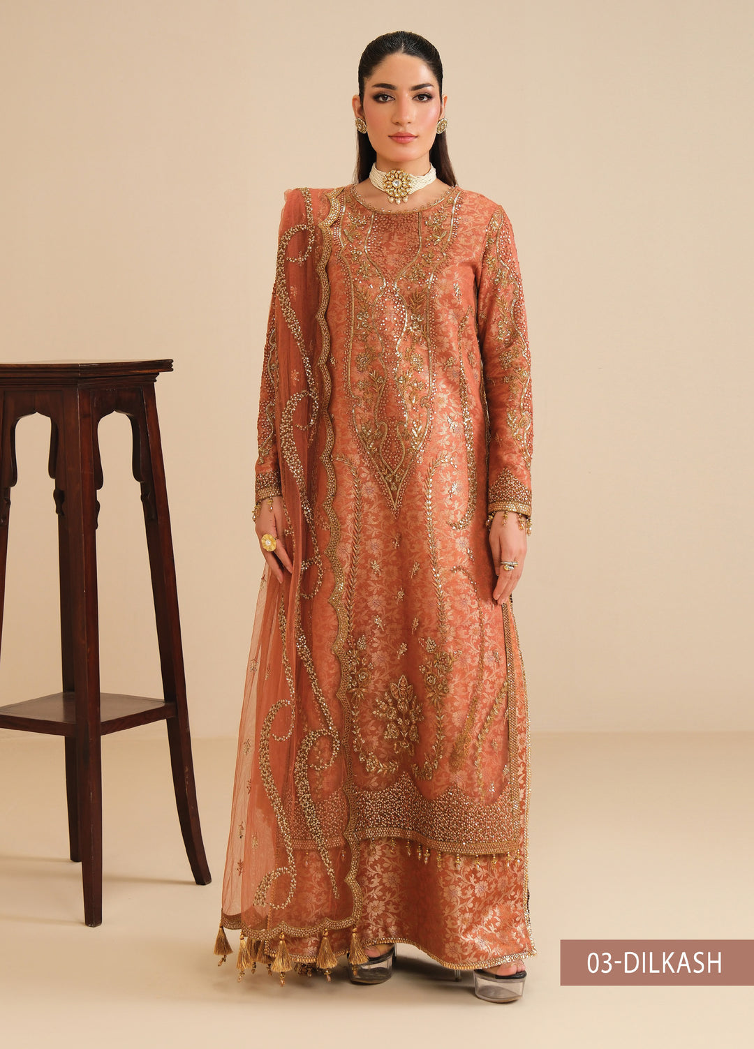 Alizeh Fashion Unstitched Embroidered Net 4 Piece Suit AF26UNF DILKASH AF-NT-2258 - Festive Collection