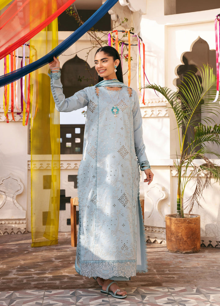 Basant Chikankari by Florent Unstitched Embroidered Luxury Lawn 3 Piece Suit FL26UBC FZ-4B - Summer Collection