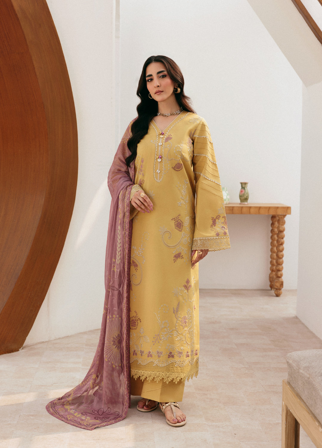 Zync by Florent Untitched Lawn Embroidered 3 Piece Suit FL26UZ FZ-1B - Summer Collection