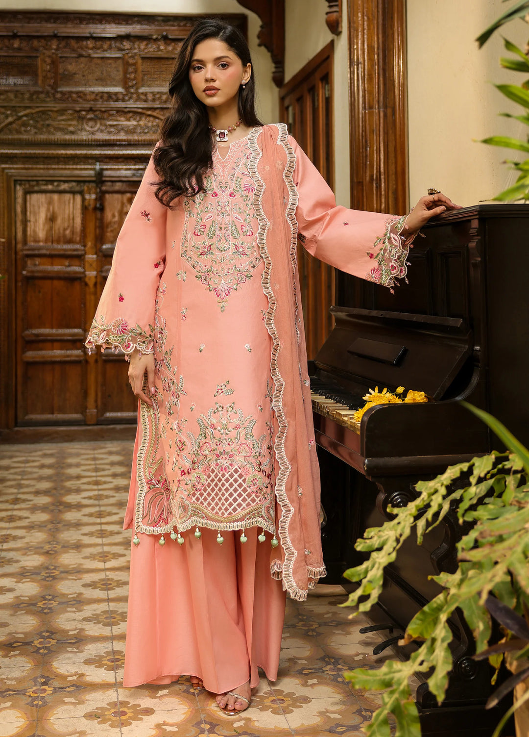 Shanaya by Mahnur Unstitched Embroidered Lawn 3 Piece Suit MN26USL SH-14 - Summer Collection