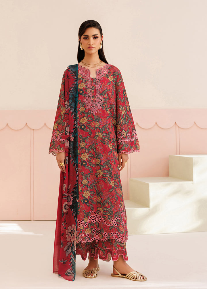Azzal Unstitched Printed Lawn 3 Piece Suit AZL26UPL AZL-149 - Summer Collection