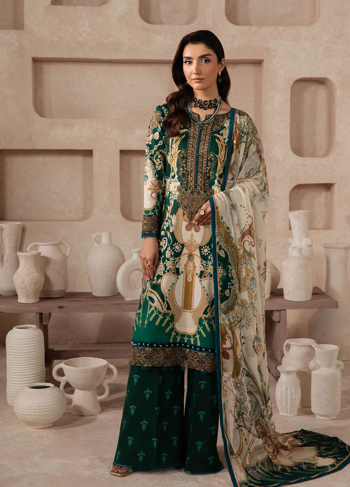 Gulaal Unstitched Embroidered Lawn 3 Piece Suit GL26ULF Vantae D-3 - Festive Collection
