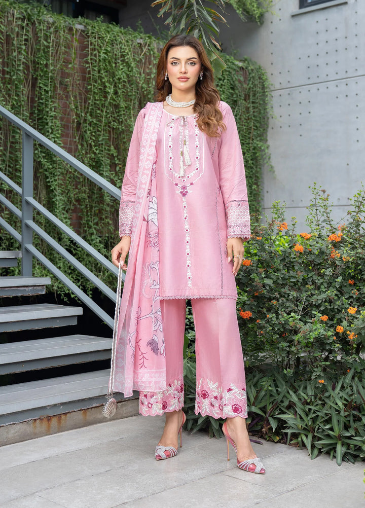 Solid Story by Panache Pret Solids Lawn 3 Piece Rosewood