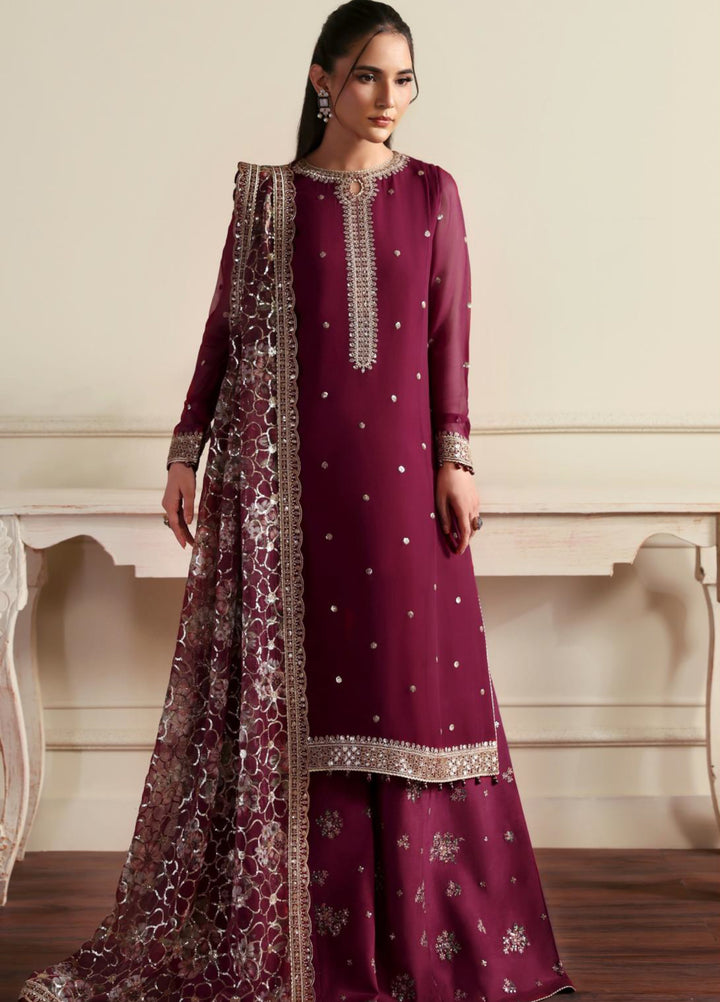 Sirayya by Zarif Unstitched Embroidered Chiffon 3 Piece Suit ZR26US ARASH 08 - Festive Collection