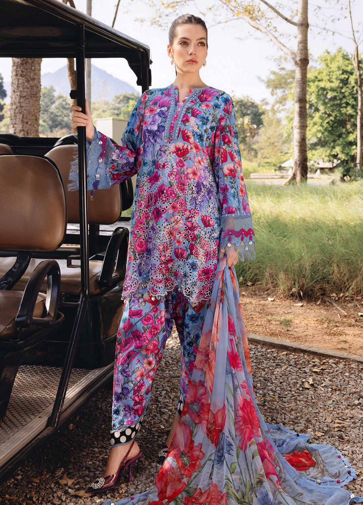 M Prints by Maria B Unstitched Printed Lawn 3 Piece Suit MB26UMP D-02 B - Summer Collection