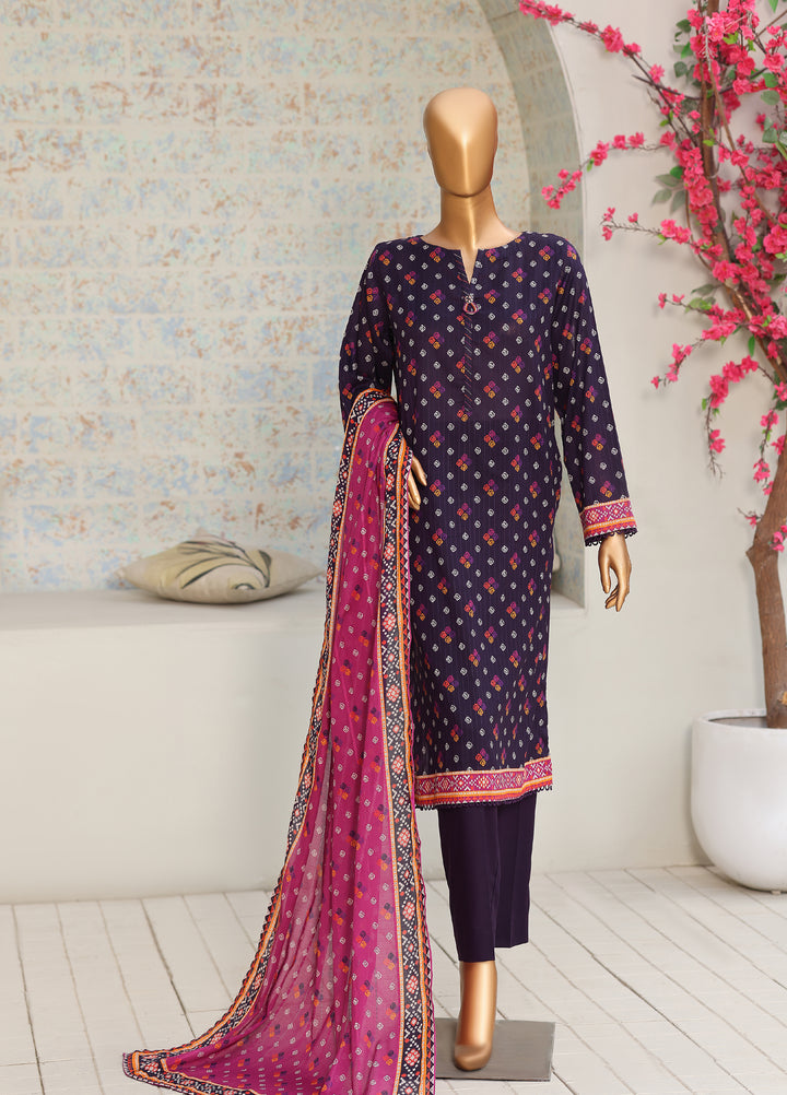 Nayab by HZ Textiles Unstitched Printed Cotton Lawn 3 Piece Suit HZ28UN NPC-03 - Casual Collection