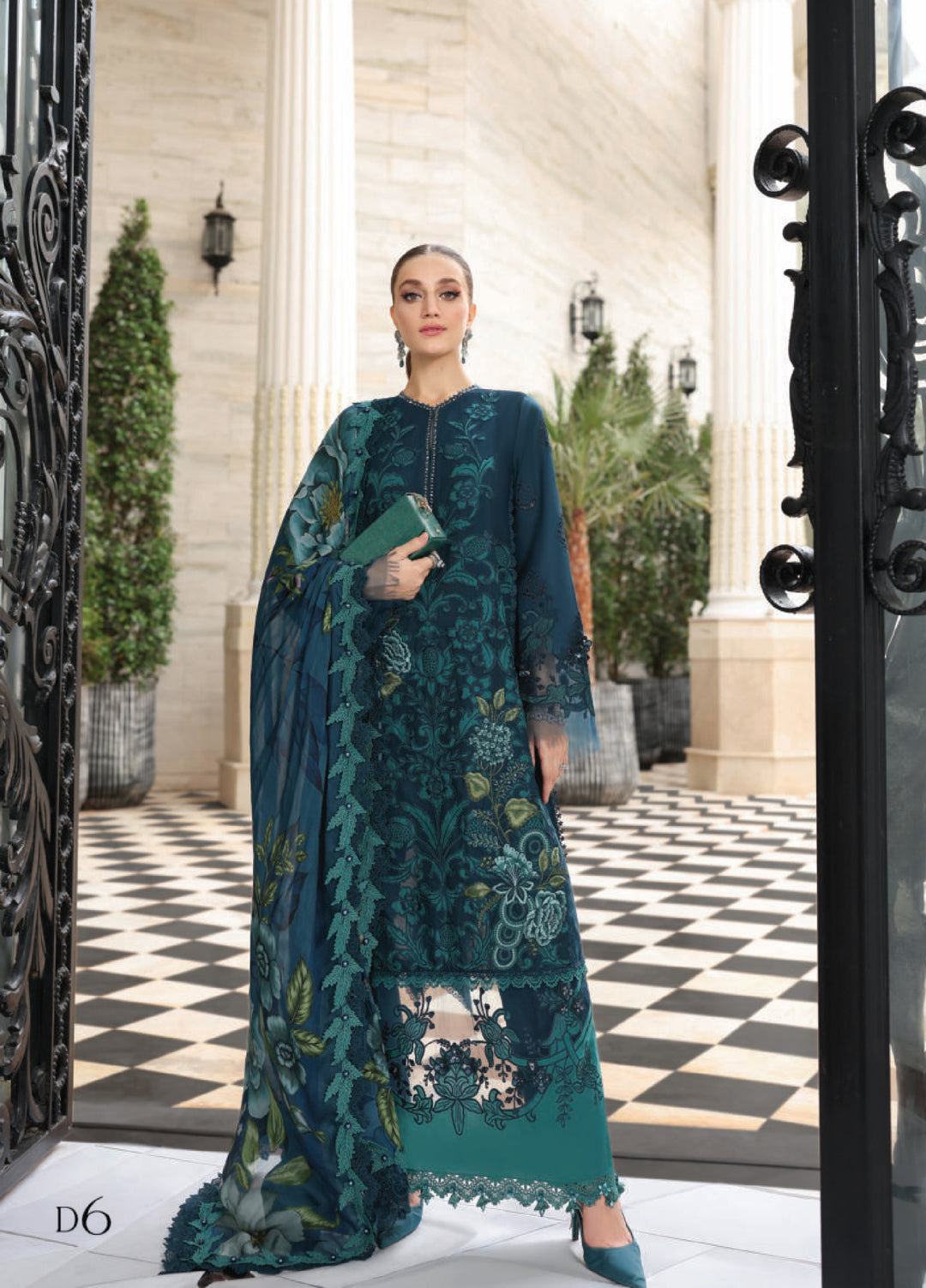 Maria B Unstitched Embroidered Lawn 3 Piece Suit MB26ULE D6 - Eid Collection