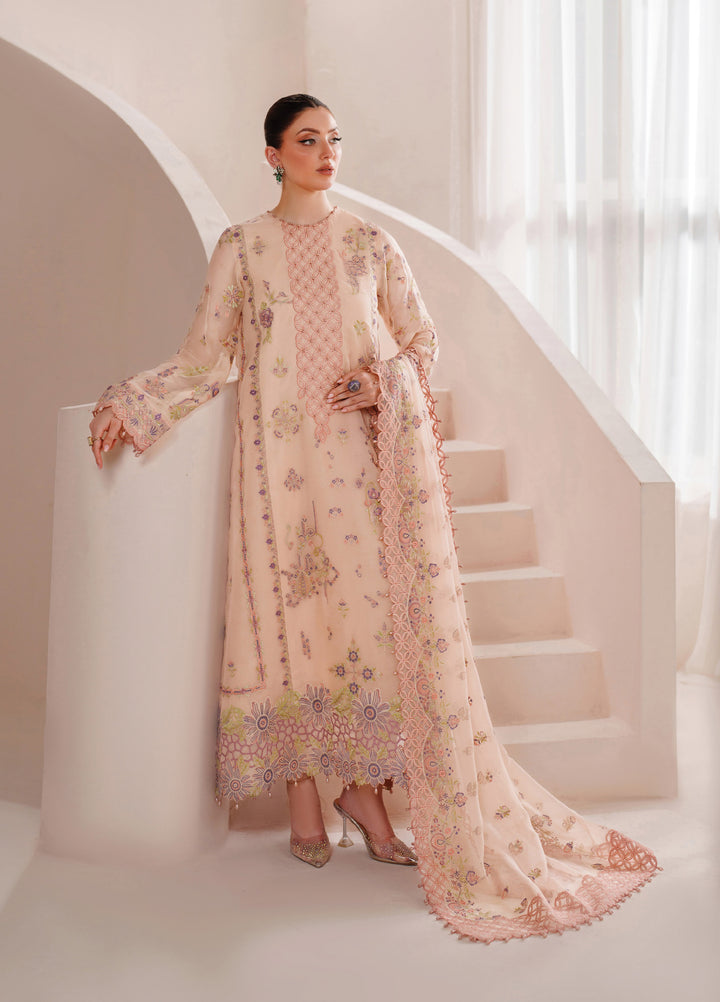 Threads by Alizeh Fashion Unstitched Embroidered Chiffon 3 Piece Suit AF26UTC D-7 Diana - Festive Collection