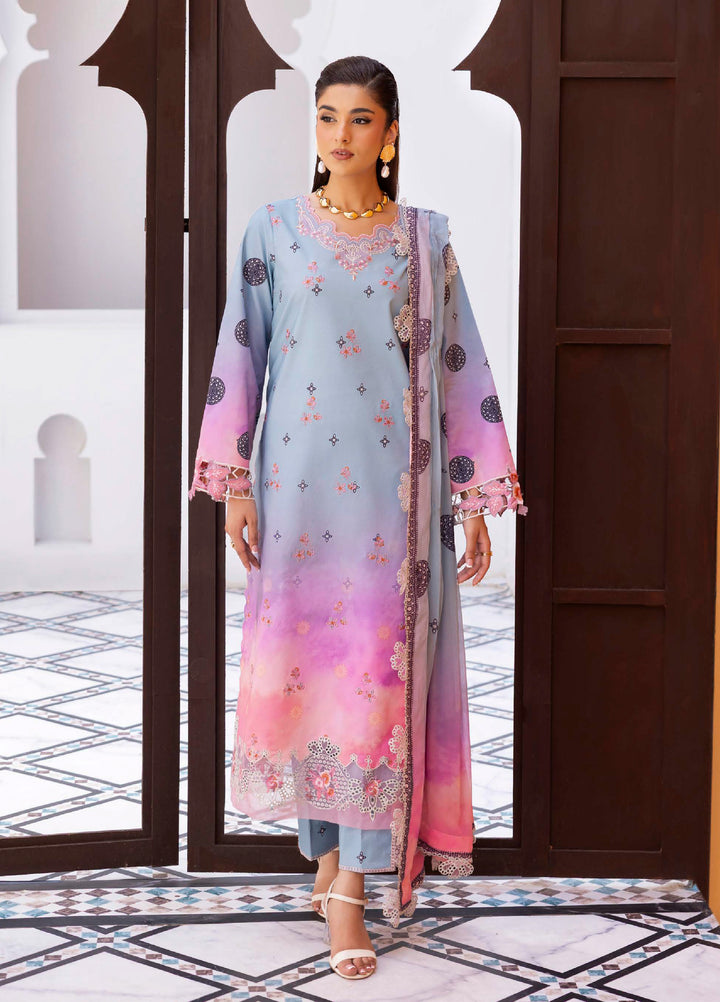 Rang e Bahar by Charizma Unstitched Embroidered Lawn 3 Piece Suit CHR26ULR CRB6-23 - Summer Collection