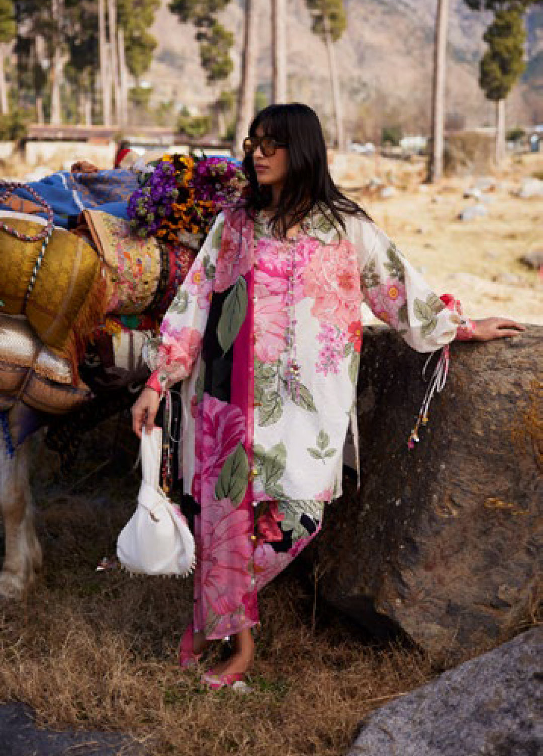 Meili by Zaha Unstitched Embroidered Lawn 3 Piece Suit ZK26UML ZL26-13B - Festive Collection