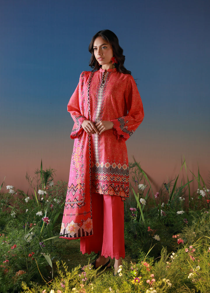 Mirha by Sahar Unstitched Printed Lawn 3 Piece Suit SS1-26-20 Scarlet Tapestry - Summer Collection