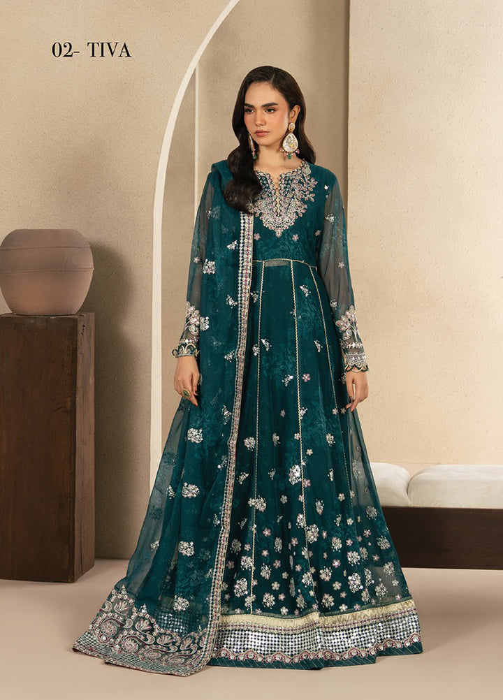 Neoma by Xenia Formals Unstitched Embroidered Chiffon 3 Piece Suit XE26UNF Tiva 02 - Festive Collection