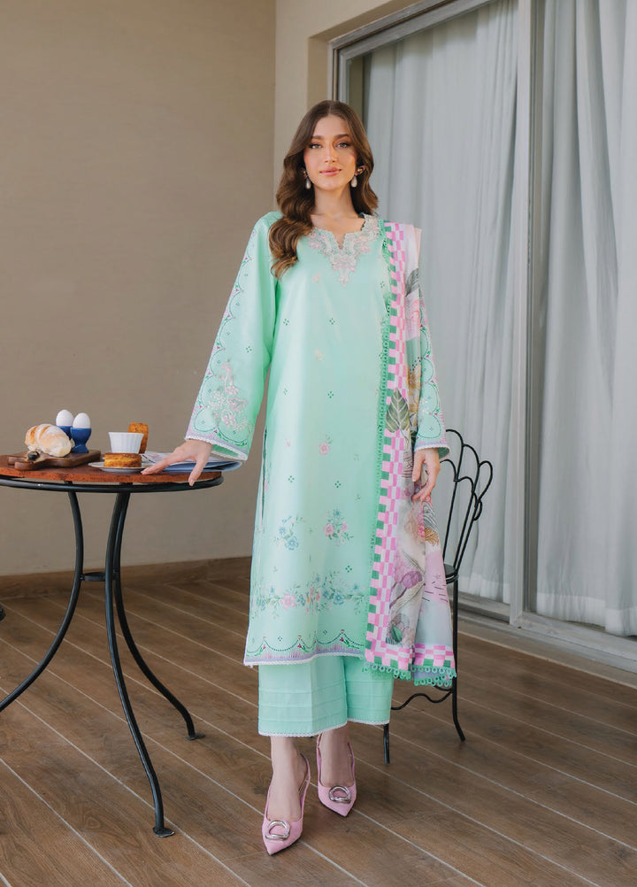 Afsanah by Seran Unstitched Embroidered Lawn 3 Piece Suit SN26UAL D-14 Elaya - Summer Collection