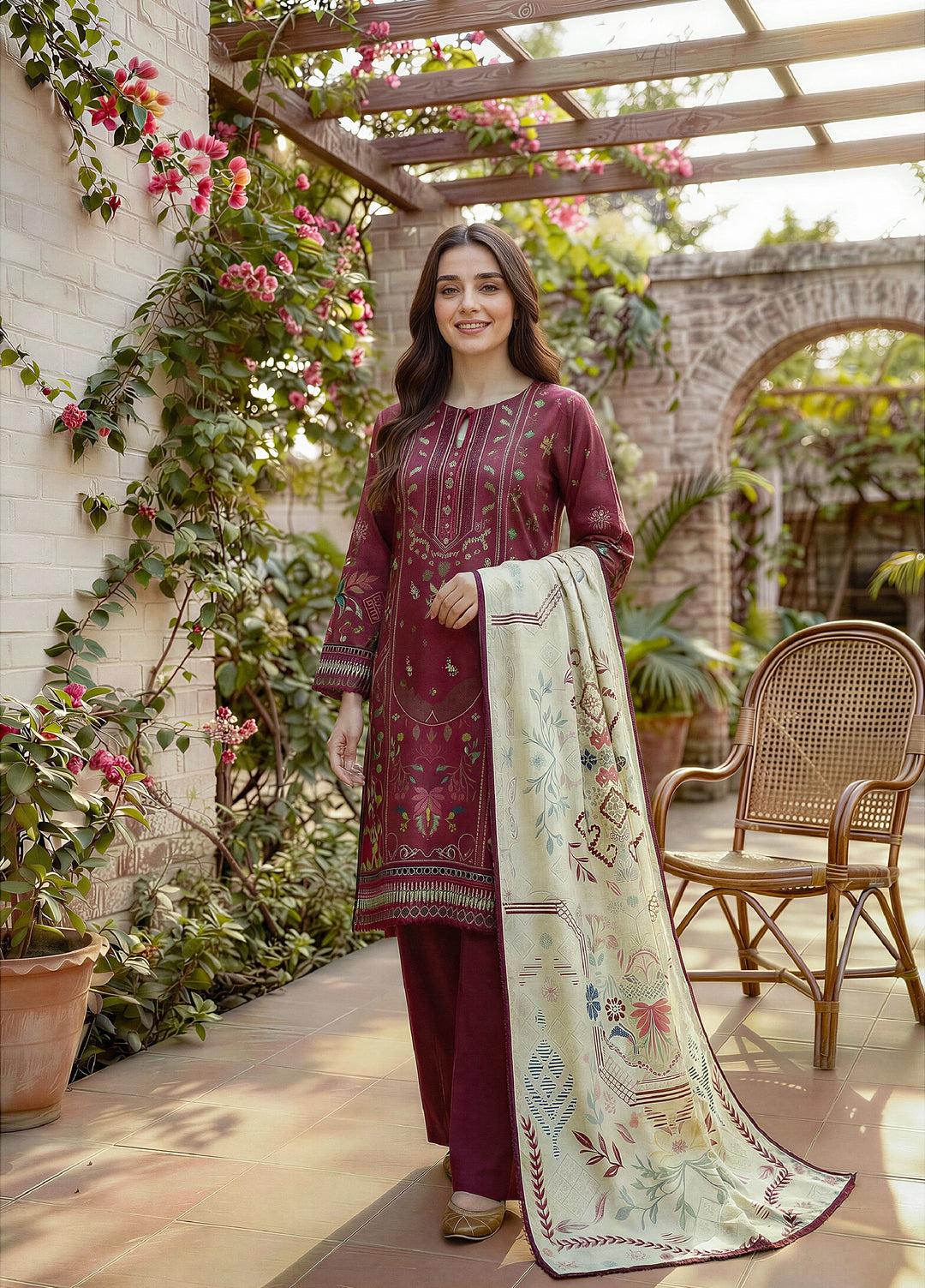 Zync by Florent Unstitched Printed Lawn 3 Piece Suit FL26UZPL FZ-12 - Summer Collection