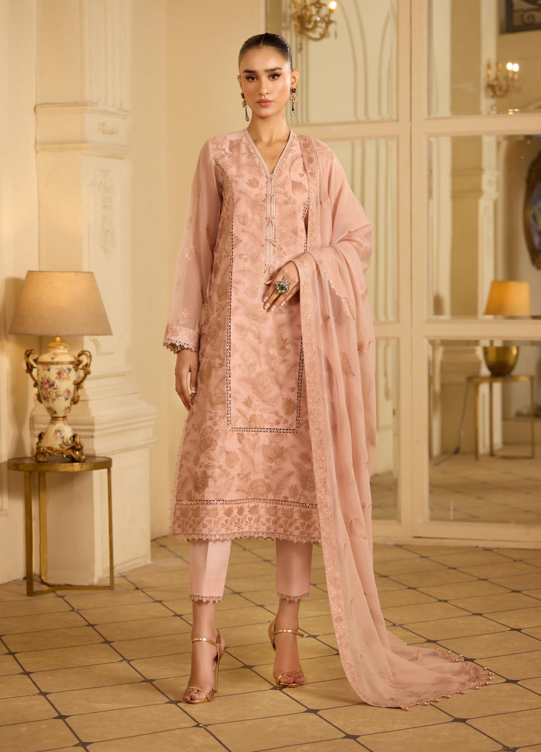 Alizeh Fashion Unstitched Embroidered Chiffon 3 Piece Suit AF26UCF AF-CH-2248-EBRAH - Festive Collection