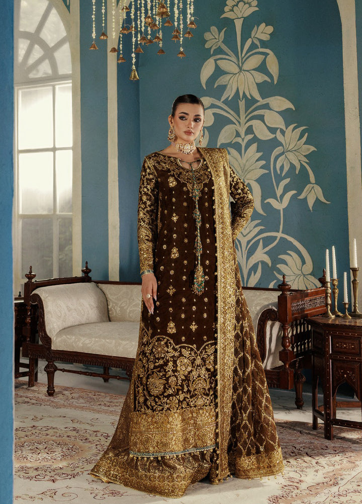 AIK Udaipur Velvet Unstitched Luxury Embroidered 3 Piece AIK25 D-01 - Formals Collection