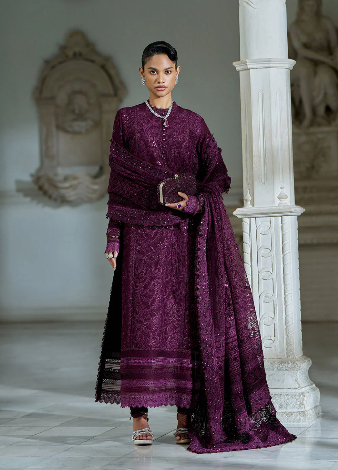 Sobia Nazir Unstitched Embroidered Luxury Lawn 3 Piece Suit SN26ULE D-03 B - Eid Collection