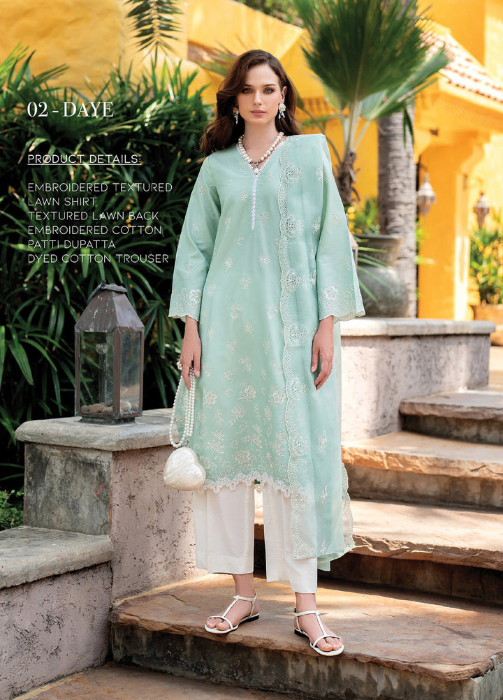 Xenia Formals Unstitched Embroidered Lawn 3 Piece Suit XE26ULS D-02 Daye - Summer Collection