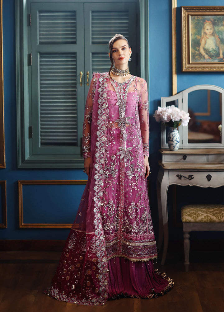 The Muse by Mushq Unstitched Net Embroidered Suits 3 Piece MU26TM Arwen - Wedding Collection