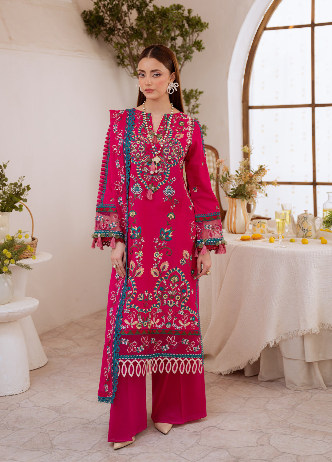 Shanaya by Mahnur Unstitched Lawn Embroidered 3 Piece Suit MN26US SN-07 - Summer Collection