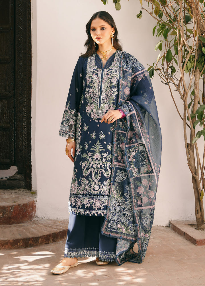 Ek Fasana by Kahf Premium Unstitched Embroidered Luxury Lawn 3 Piece Suit KHF26UFL KLB-1A MALKA - Festive Collection