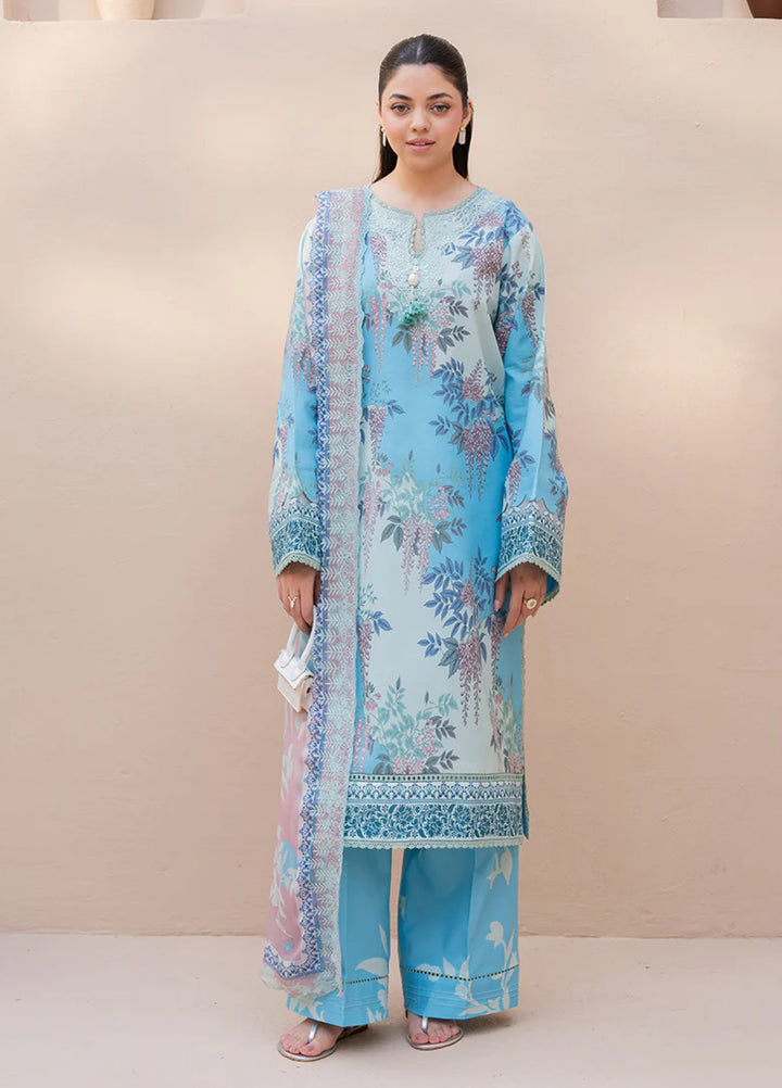 Summer in Bloom By Roheenaz Unstitched Printed Lawn 3 Piece Suit RN26USBL 37B Wild Peony - Festive Collection