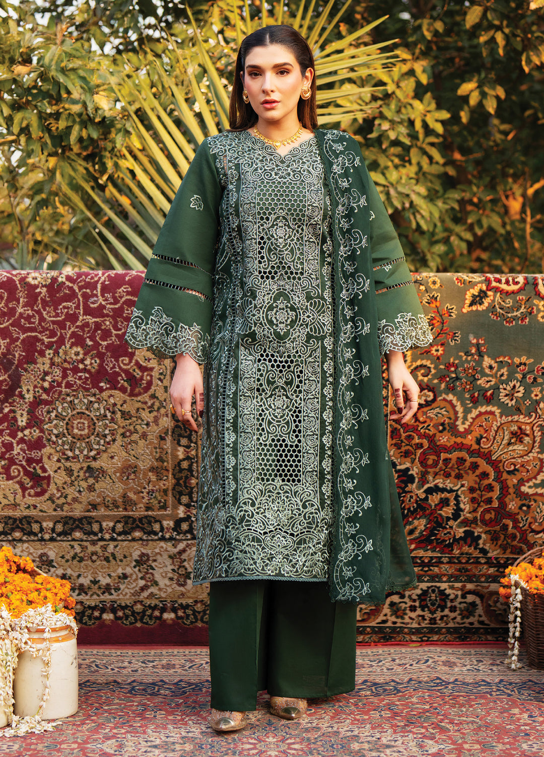 Satrangi by Mahnur Unstitched Embroidered Lawn 3 Piece Suit MN26ULS S-08 - Summer Collection