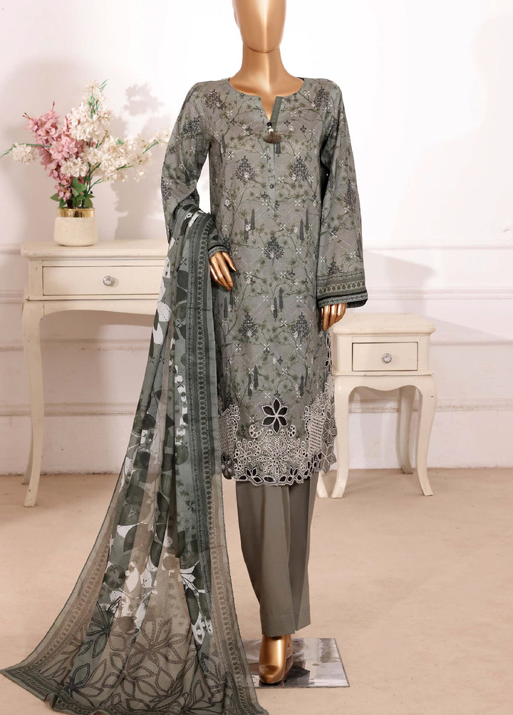 Hz Textiles RTW Cutwork Kari Printed Lawn 3 Piece Suit HZ26ULC CPE-3P-013 - Summer Collection