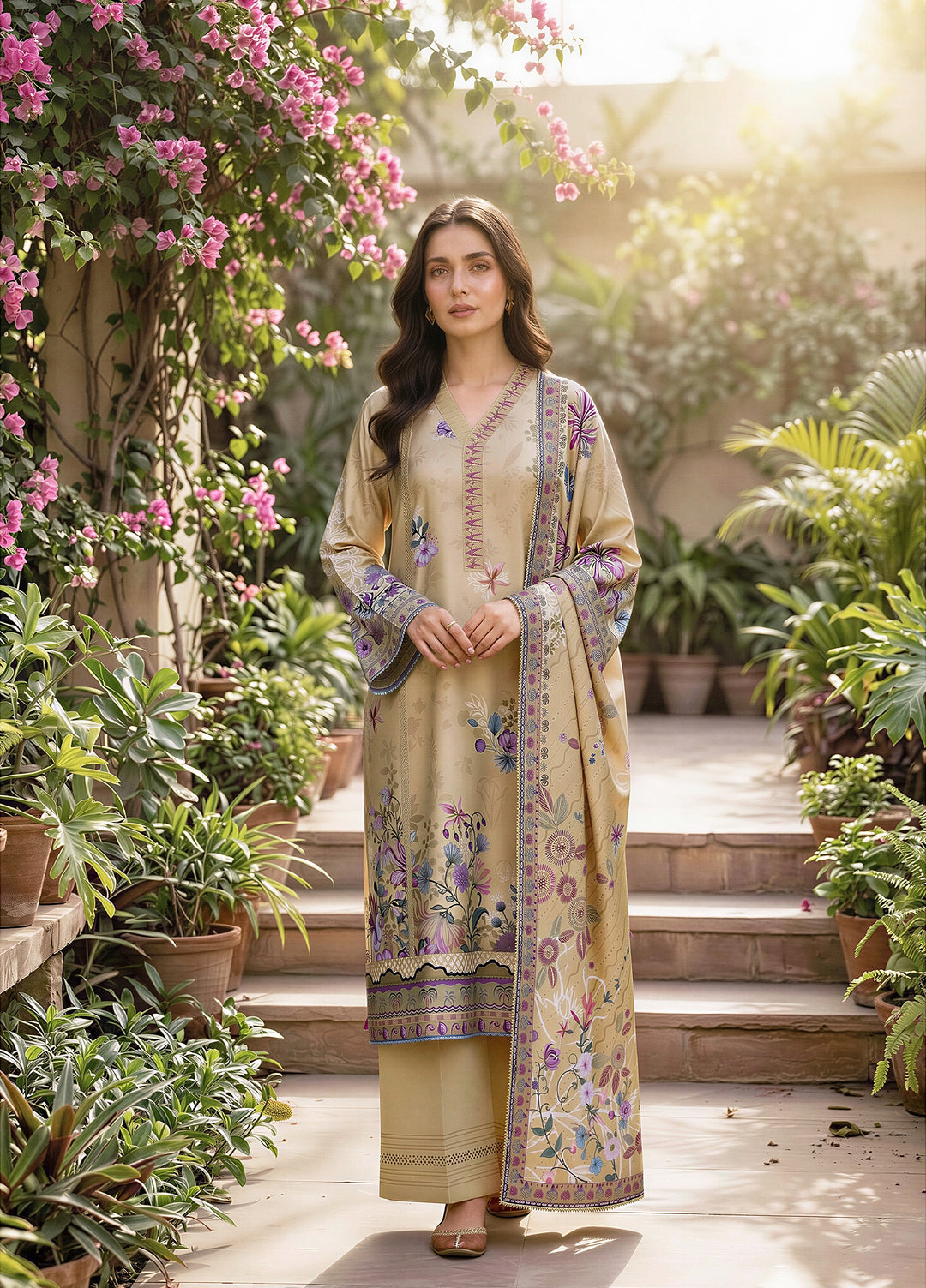 Zync by Florent Unstitched Printed Lawn 3 Piece Suit FL26UZPL FZ-05 - Summer Collection