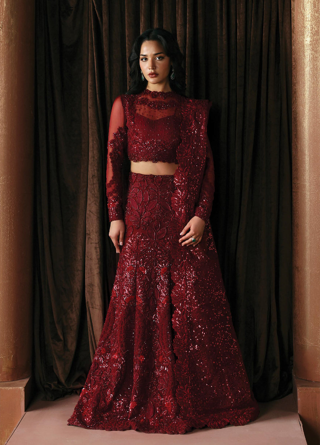La Fuchsia by Afrozeh Unstitched Hand work Organza 3 Piece Suit AF26ULF Lover FWU-0078 - Festive Collection