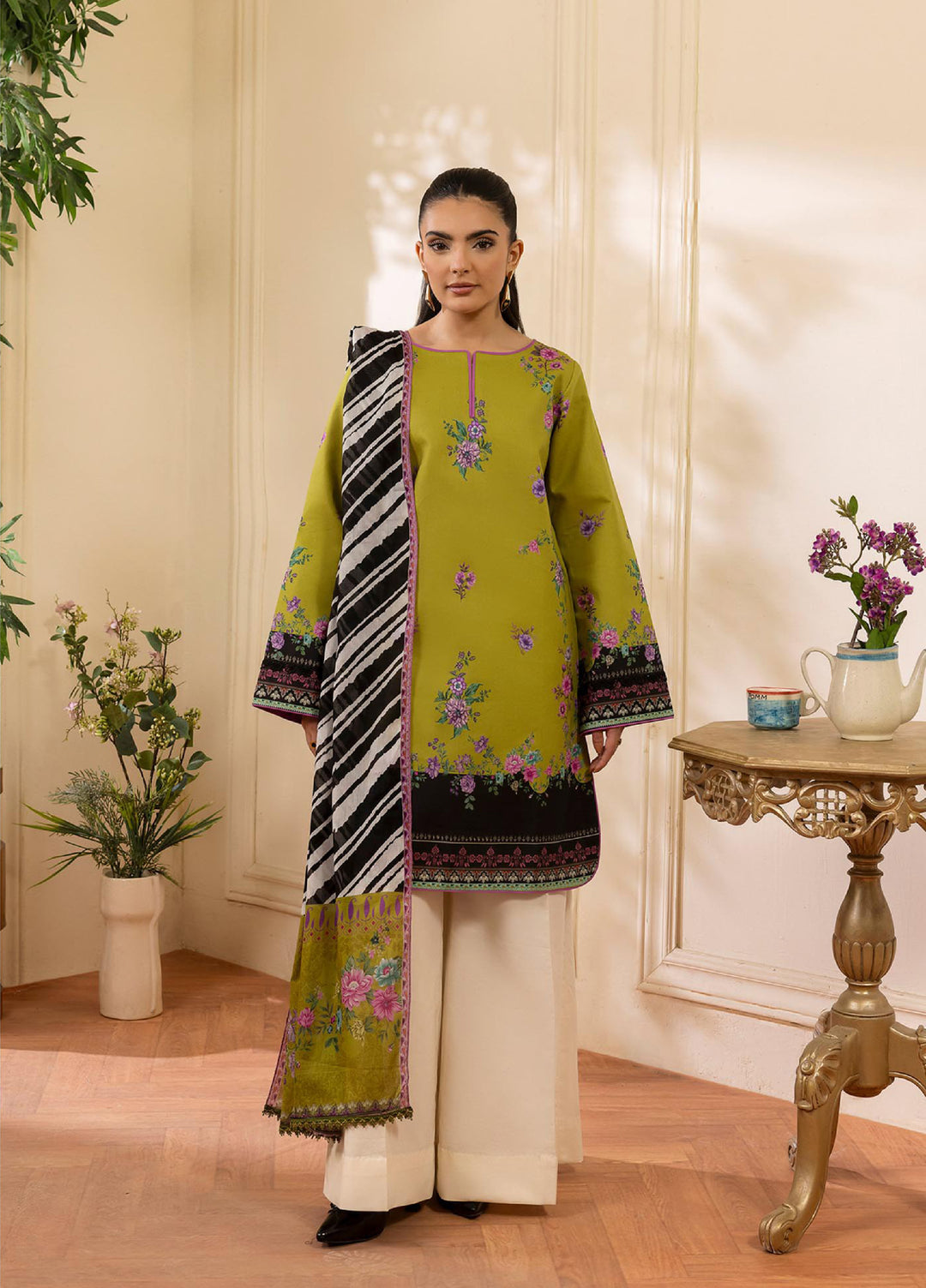 Nissa by RajBari Unstitched Printed Lawn 3 Piece Suit RB26ULN D-04 - Casual Collection