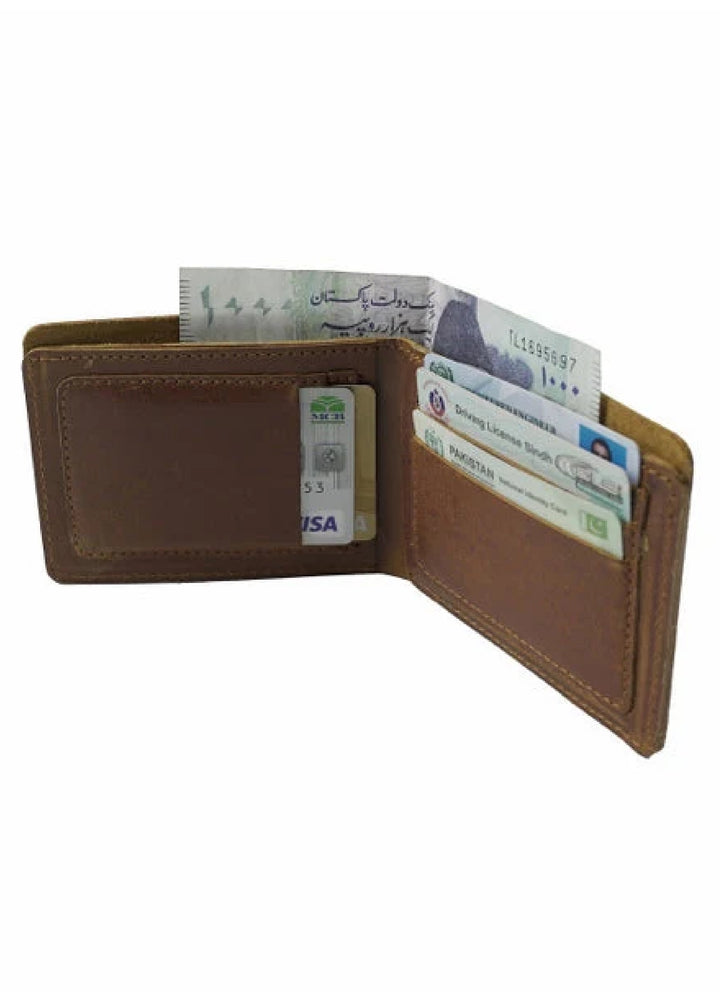 Vintage by Jild Mens Genuine Vintage Leather Wallet-BROWN S3 - Wallets Collection