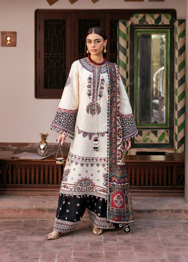 Shahkaar by Jazmin Unstitched Embroidered Lawn 3 Piece Suit JZ26USE SL26-D02 - Eid Collection