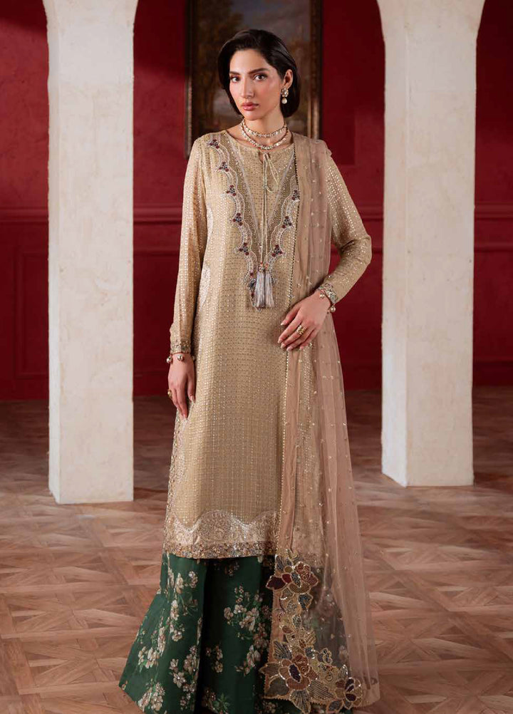 Amaya by Nureh Unstitched Embroidered Chiffon 4 Piece Suit NU26UCA AM-39 - Festive Collection