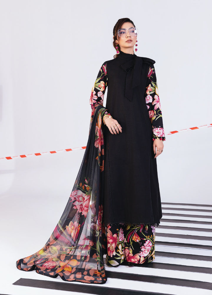 M Basics By Maria B Unstitched Digital Printed Linen 3 Piece MB25UW 1101-B - Winter Collection