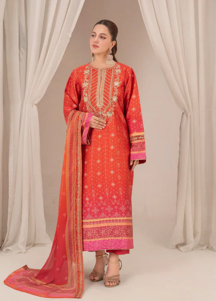 Bandhani by Chandan Nagri Women Pret Embroidered Silk 3 Piece Suit Darya - Formals Collection