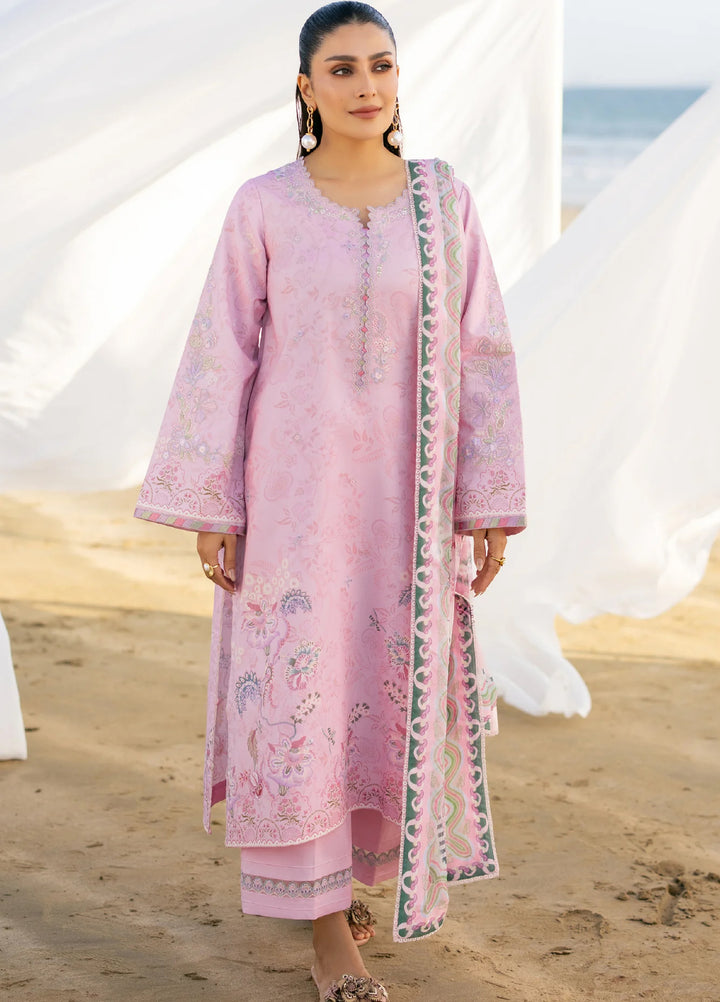 Afsanah by Seran Unstitched Embroidered Lawn 3 Piece Suit SN26UAVII D4-AYLA - Summer Collection