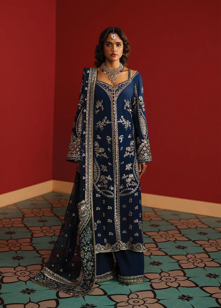 Divani by Afrozeh Unstitched Raw Silk Embroidered 3 Piece Suits AF25DS AS-25-06 Mahveen - Festive Collection