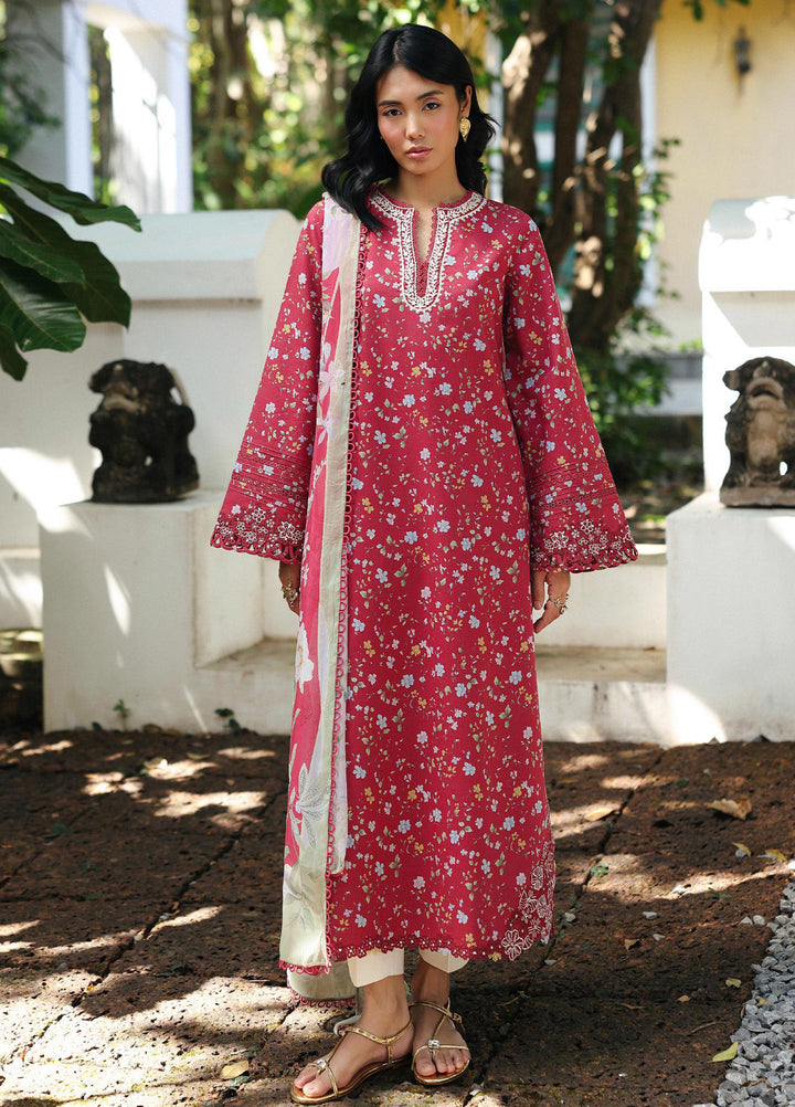 Q Prints by Qalamkar Unstitched Lawn Printed 3 Piece Suit QLK26QP Lena - Summer Collection