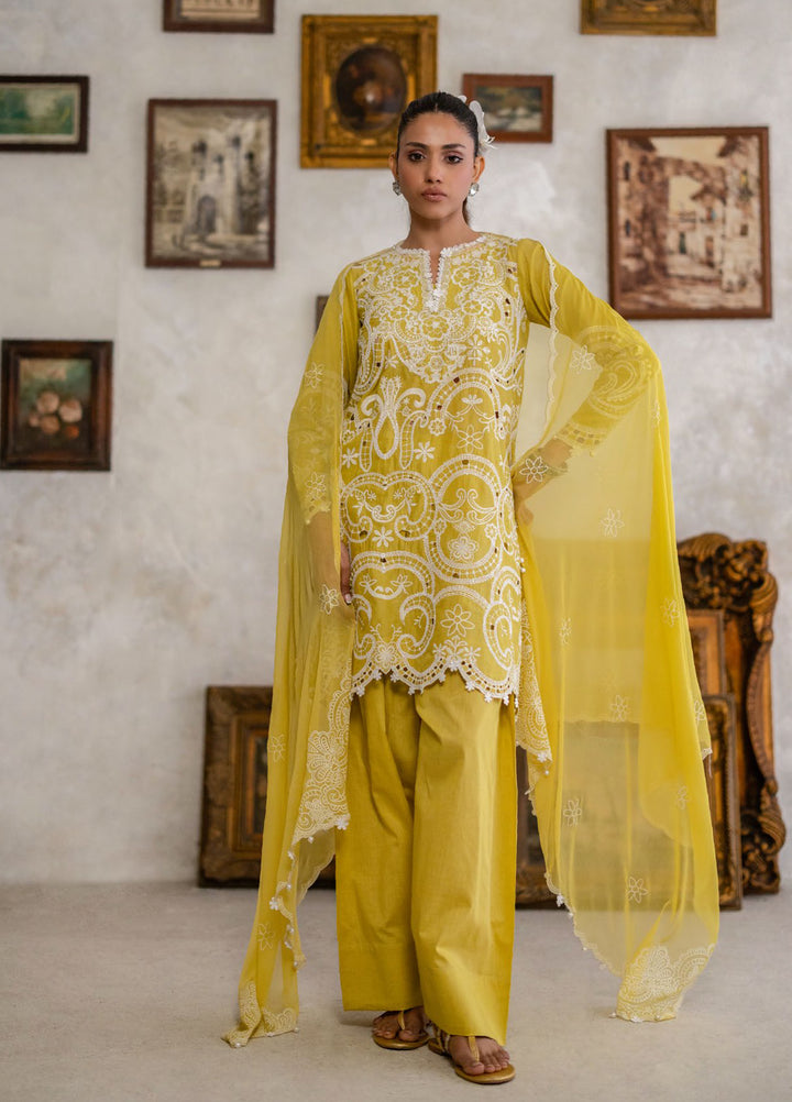 Freesia by Gul Ahmed Unstitched Embroidered Lawn 3 Piece Suit GA26UFL BM-62019 - Summer Collection
