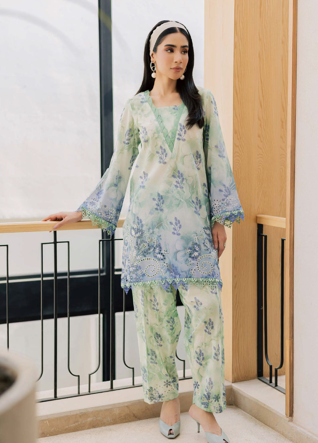 Ballerina by Nureh Unstitched Chikankari Embroidered Lawn 2 Piece Suit NU26UBCL NU2-208 - Summer Collection