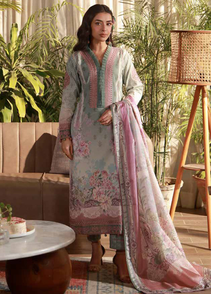 Delia by Gulaal Unstitched Embroidered Lawn 3 Piece Suit GL26UD D-3 Elys - Summer Collection