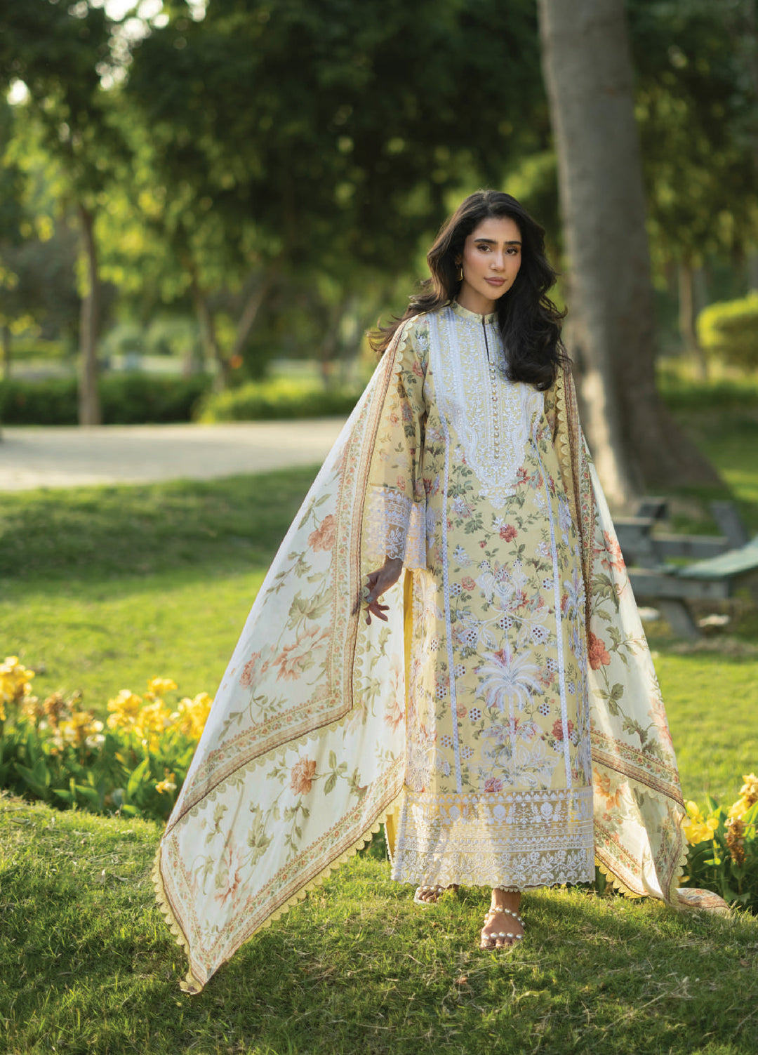 Zainab Chottani Unstitched Embroidered Lawn 3 Piece Suit ZC26ULE Dune 12 - Eid Collection
