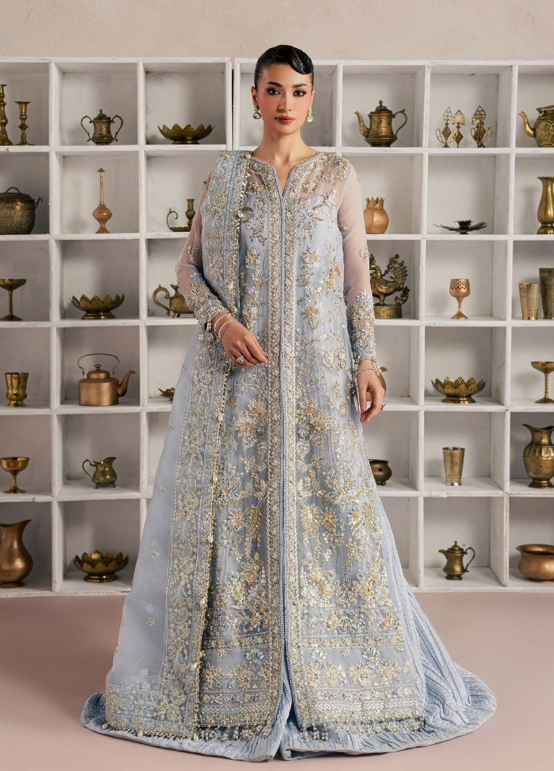 Sorelle by Aylin Unstitched Hand work Organza 3 Piece Suit AY26US Azura - Festive Collection
