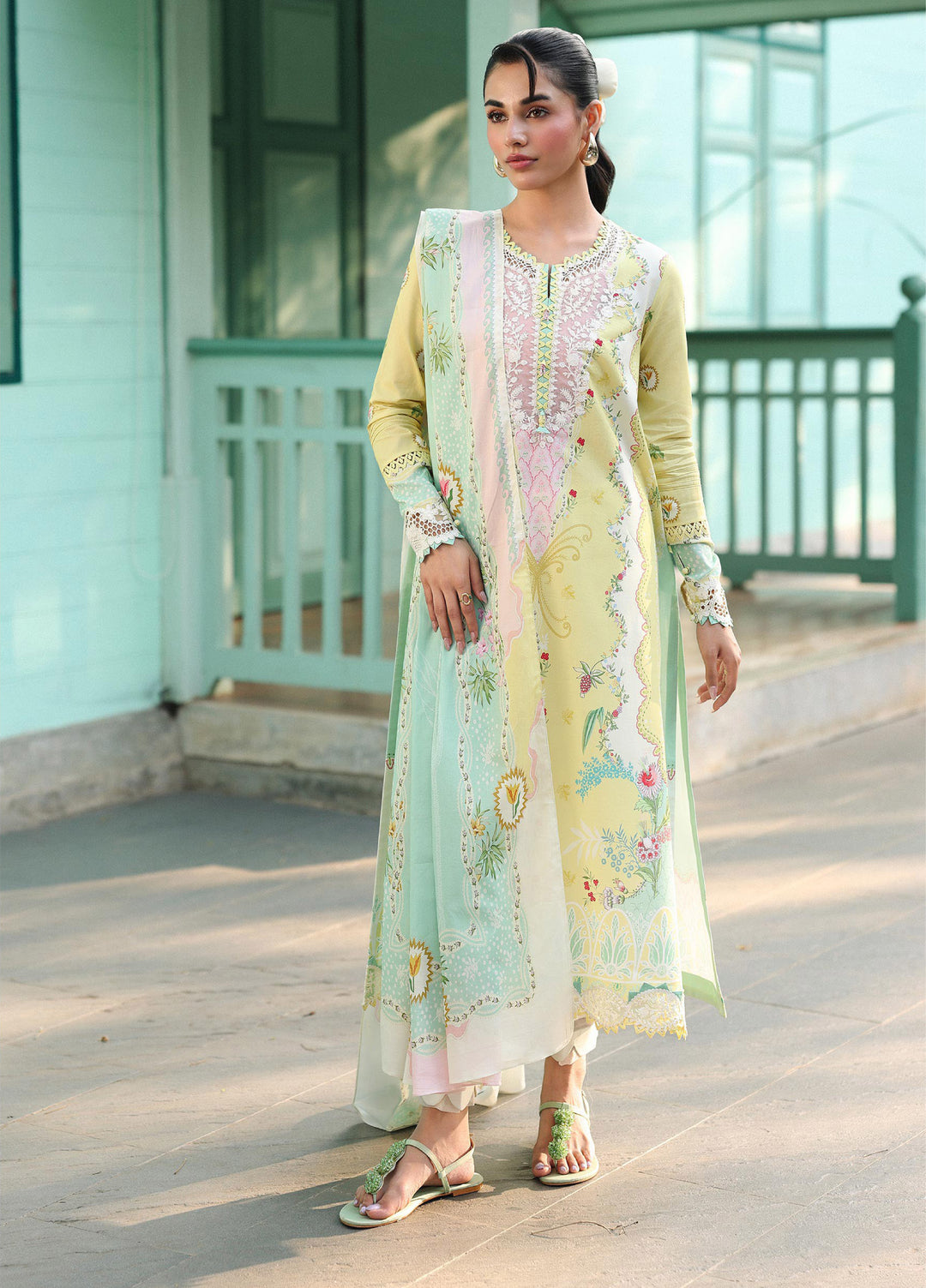 Q Prints by Qalamkar Unstitched Lawn Printed 3 Piece Suit QLK26QP Jovie - Summer Collection