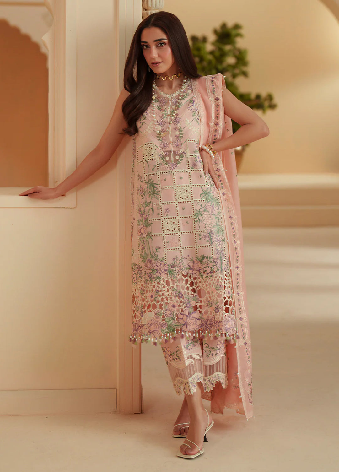 Mashriq by Bin Ilyas Unstitched Embroidered Lawn 3 Piece Suit BI26UML D111B - Festive Collection